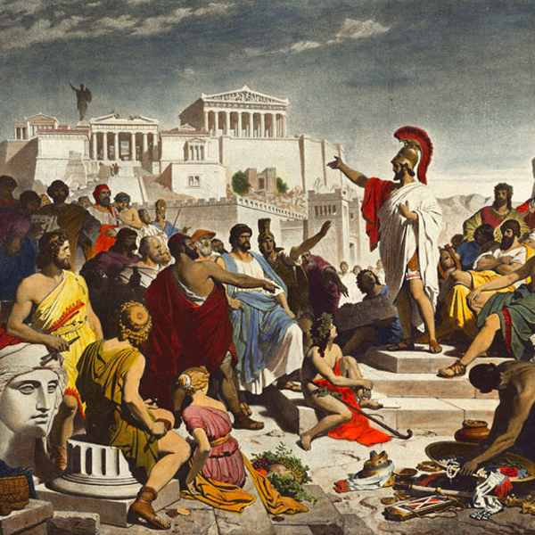 Painting “The Age of Pericles” by Philipp von Foltz (1852)